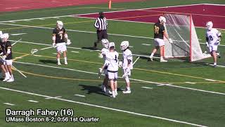 UMass Boston Lacrosse vs American International College AIC Highlights 5121 [upl. by Arobed]