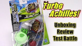 TURBO ACHILLES A4 Beyblade Burst Turbo  SlingShock  Hasbro [upl. by Llekram]