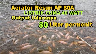 aerator yang cocok untuk kolam bioflok pemula  resun AA 80  resun AP 80 [upl. by Eniamzaj183]