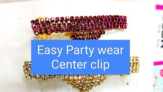 How to make Easy Party wear Center clip  Sri Valli Boutique shorts youtubeshortshairaccessories [upl. by Adriell]