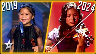 All Grown Up Adorable Young Violinist RETURNS to Got Talent [upl. by Holna363]