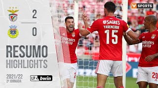 Highlights  Resumo Benfica 20 FC Arouca Liga 2122 2 [upl. by Monto]