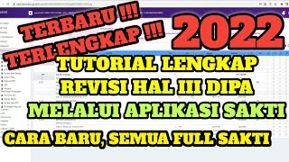 CARA REVISI HALAMAN III DIPA FULL APLIKASI SAKTI TAHUN 2022  CARA REVISI HALAMAN 3 DIPA TAHUN 2022 [upl. by Katusha]