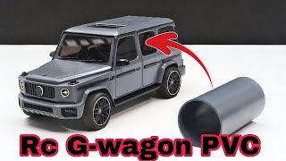 hand made rc benz g wagon from pvc  DC motor creative idea [upl. by Eisor]