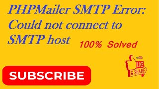 Phpmailer SMTP Error Could not connect to smtp host 100 Solved [upl. by Aisor]