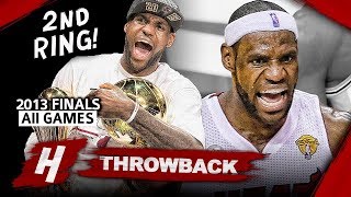 LeBron James 2nd Championship Full Series Highlights vs Spurs 2013 NBA Finals  Finals MVP HD [upl. by Ahsuas]