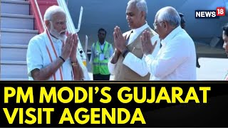 PM Modi In Gujarat  PM Modi Holds A Roadshow In Banaskantha Gujarat  Bhupendra Patel  News18 [upl. by Ettevahs738]