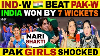 INDW 🇮🇳 BEAT PAKW 🇵🇰  ASIA CUP 2024  IND VS PAK  PAK GIRLS REACTION [upl. by Ecadnac]