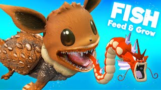 DEADLY NEW EEVEE POKEMON FISH  Feed amp Grow Fish [upl. by Thurlow340]