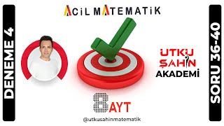 ACİL MATEMATİK AYT Deneme4 Soru 3640 [upl. by Aubrey476]