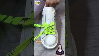 Instruction to sneaker laces tying Trendy shoelaces shoelaces shorts [upl. by Nortad]