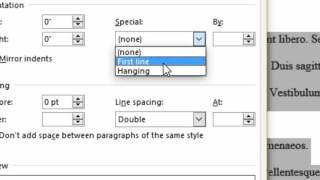 Microsoft Word  First Line Indent [upl. by Berta784]