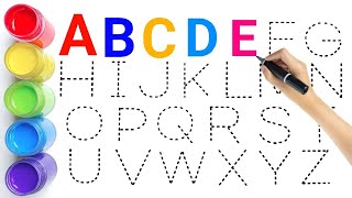 Collection of uppercase amp lowercase alphabet dotted lines ABCD alphabet writing alphabet song A Z [upl. by Aihseuqal249]