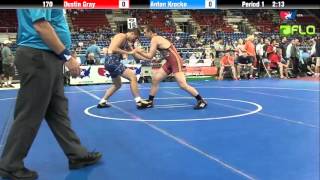 Cadet 170  Dustin Gray Missouri vs Anton Krocko Illinois [upl. by Cost]