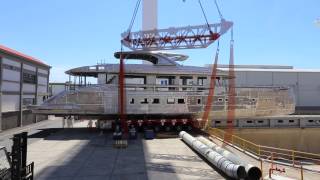 Moving Dynamiqs superyacht GTT 130 [upl. by Leith]