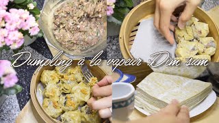 Raviolis chinois  Dumpling à la vapeur  ขนมจีบ  Dim Sum [upl. by Arodaeht777]