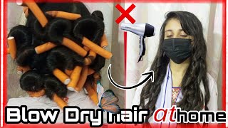 How To Blow Dry At Home Without DryerStep by StepAbeera Sonia Studio [upl. by Annoved]