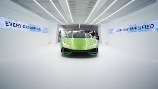 Lamborghini  Huracán EVO Spyder at Fuorisalone [upl. by Fanestil]