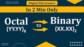 how to convert fractional octal to binary  Digital Electronics  Learning Vibes [upl. by Yrekcaz]