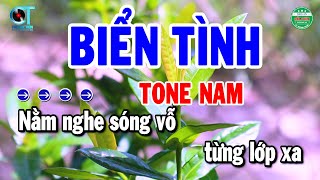 Karaoke Biển Tình Tone Nam Nhạc Sống Rumba Beat Chuẩn 2024  Cẩm Tiên Organ [upl. by Leaj]