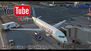 KSFO to KSAN  UAL2437 MSFS ♥ IVAO [upl. by Anihsat]