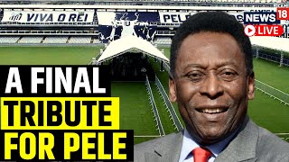 Football Legend Peles Wake Is Held At Santos Vila Belmiro  Pele Funeral LIVE  English News LIVE [upl. by Powell802]