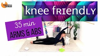 35 Min Knee Safe Mat Workout with Band  BARLATES BODY BLITZ Knee Friendly Arms and Abs [upl. by Nerland850]