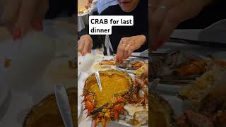 Seafood crab amp prawns our last dinner in Lisbon travel explore travel enjoy shorts food [upl. by Kcirdez]