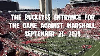 The Buckeyes Entrance for the Game Against Marshall September 21 2024 [upl. by Karon308]