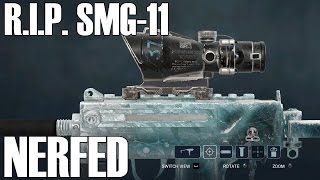 SMG11 Nerfed Loses ACOG Scope Is Smoke Still Viable  Rainbow Six Siege [upl. by Eohce]