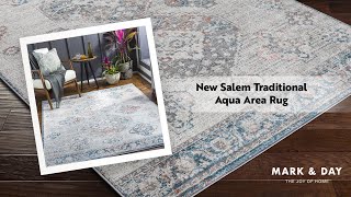 New Salem Traditional Aqua Area Rug [upl. by Tebor]