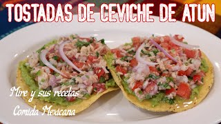 Riquísimas Tostadas de Ceviche de Atún [upl. by Atinek]