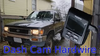 How I Hardwired my A119 Dash Cam in my 22RE 1992 Toyota Pickup [upl. by Unity464]