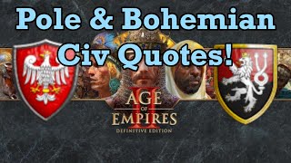 Bohemian and Polish Civ Quotes AoE2 [upl. by Arihsa449]