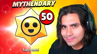 50 STARR DROP MITICO VS 50 LENDÁRIOS no Brawl Stars [upl. by Fari]