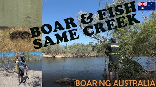 FAMILY PIG HUNTING amp FISHING TRIP  Hunting Wild Boars Australia and Catching Saratoga Fish 2018 [upl. by Tim]