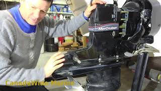 How to remove amp install a Mercruiser Alpha 1 Gen 2 sterndrive to inspect Bellows amp Gimbal bearing [upl. by Lathrope]