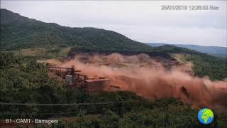 Brumadinho dam collapse footage Brazil [upl. by Yenots]