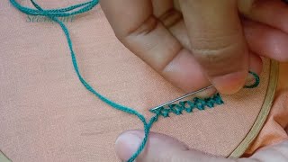 knotted diamond stitch tutorial  basic hand embroidery tutorial sewing handmade handembroidery [upl. by Schecter689]