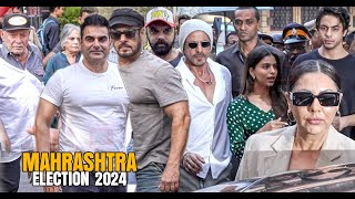 Salman Khan Shahrukh Khan and Family arrives to Cast Vote at Maharashtra Election 2024 [upl. by Deborath211]