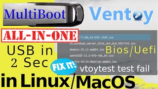 Create MultiBoot USB with Ventoy  Create Multi Bootable USB from iso with Ventoy on Linux amp MacOS [upl. by Nnylyma742]