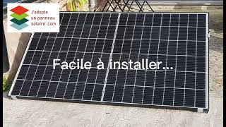 Installation kit solaire autonome 400W Jadopte un panneau solaire com [upl. by Ailido]