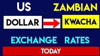 1 USD to ZMW  Convert US Dollars to Zambian Kwacha Currency Exchange Rates Today 04 September 2024 [upl. by Enilada]