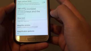 Samsung Galaxy S7 How to Enable  Disable Magnification Window [upl. by Lydell]