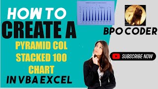 How to Create a Pyramid Column Stacked 100 Chart in Excel VBA  Pyramid Column Stacked 100 Chart VBA [upl. by Vorfeld]