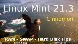 Linux Mint 213  Cinnamon  RAM  swap  Hard Drive Usage Tips [upl. by Nowahs769]