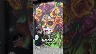 Murales para el Cementerio Municipal UrbanArt StreetArt Painting Mural Mexico DiadeMuertos [upl. by Leclair381]