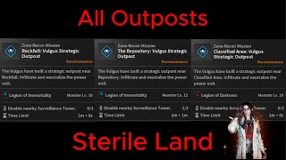 All Outposts and Tower Locations in Sterile Land  The First Descendant [upl. by Akinit]