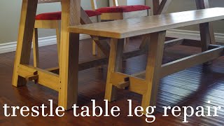 Repairing Trestle Table Legs [upl. by Guenevere543]