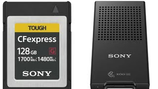 Sony announced a new CFexpress card reader and its new super fast CEBG128 memory card [upl. by Denison]